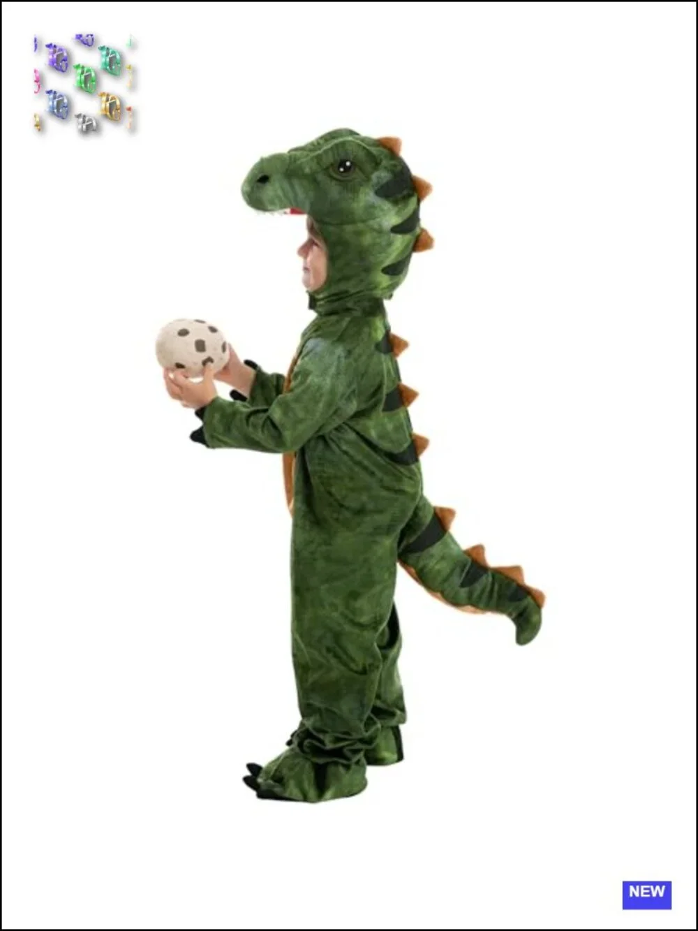 Realistic T-Rex Costume Jumpsuit with Hood and Egg for Kids Halloween
